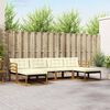 vidaXL Set de canapele de exterior cu pernă 6 pcs Natural și Crem