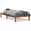 vidaXL Cadru pat fără saltea, maro ceruit, 90x190 cm, lemn masiv pin