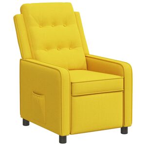 vidaXL Fotoliu recliner Galben deschis 65 x 93 x 102 cm Țesătură