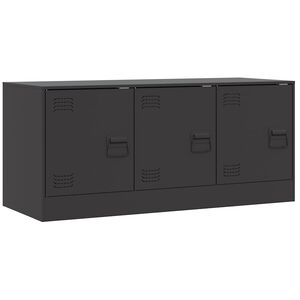vidaXL Comodă TV, negru, 99x39x44 cm, oțel