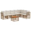 vidaXL Set de canapele de exterior 8 buc. Alb Natural și Crem