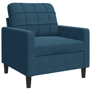 vidaXL Canapea de o persoană, Albastru, 60 cm, catifea