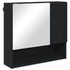 vidaXL Dulap cu oglindă Negru 59 x 17 x 55 cm Lemn prelucrat