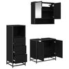 vidaXL Set de mobilier pentru baie 3 pcs Stejar Negru Lemn compozit