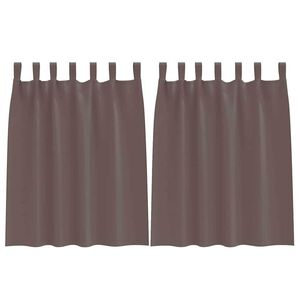 vidaXL Perdele Opaque cu Inel 2 pcs Maro &icirc;nchis 140 x 140 cm Poliester
