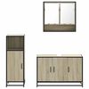 vidaXL Set mobilier de baie, 3 piese, stejar sonoma, lemn prelucrat