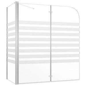 vidaXL Cabină de baie, 120x68x130 cm, benzi din sticlă securizată