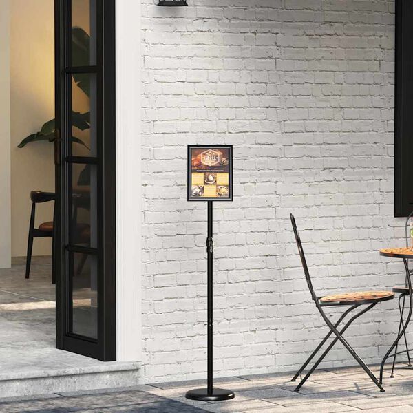 vidaXL Panouri pentru T&acirc;rguri Negru 25 x 25 x 125 cm Aluminiu