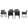 vidaXL Set de masă pentru grădină 7 pcs Antracit poliratan
