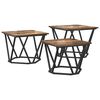 vidaXL Masă de cafea 3 pcs Stejar afumat 50 x 50 x 40 cm