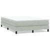 vidaXL Pat cu arcuri fără saltea gri deschis 160x220 cm catifea