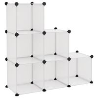 vidaXL Organizator cub de depozitare, 6 cuburi, transparent, PP