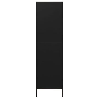 vidaXL Șifonier, negru, 90x50x180 cm oțel