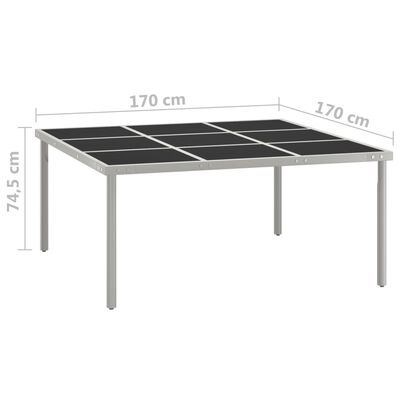 vidaXL Set mobilier de exterior, 13 piese, oțel