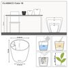 LECHUZA Jardinieră CLASSICO Color 18 ALL-IN-ONE, negru