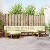 vidaXL Set de canapele de exterior cu pernă 6 pcs Natural și Crem