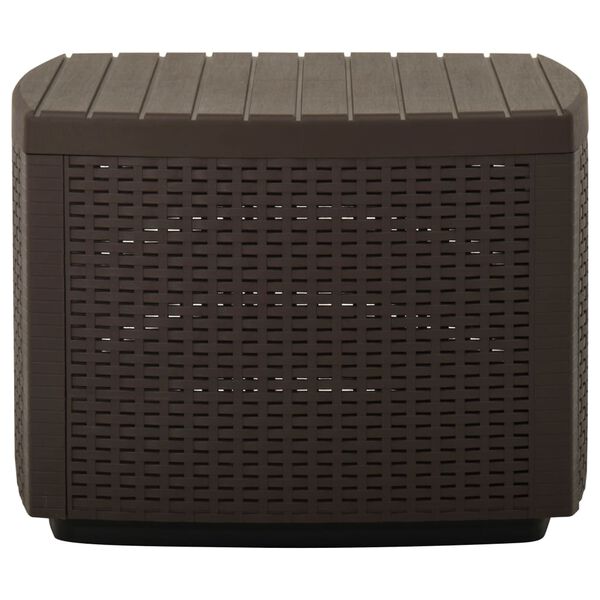 vidaXL Masă de grădină, cafeniu, 53x53x40 cm, plastic