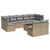 vidaXL Set canapele de grădină cu perne, 10 piese, bej, poliratan