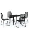 vidaXL Set de mobilier pentru grădină, 5 piese, negru