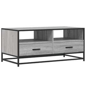 vidaXL Măsuță de cafea, gri sonoma, 100x50x45 cm, lemn prelucrat/metal