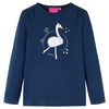 Tricou pentru copii cu m&acirc;neci lungi, bleumarin, 116