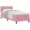 vidaXL Pat cu arcuri cu headboard Manual Roz 200 x 80 cm Catifea