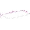 vidaXL Blat de masă margine naturală, 110x60x2,5 cm, lemn masiv mango