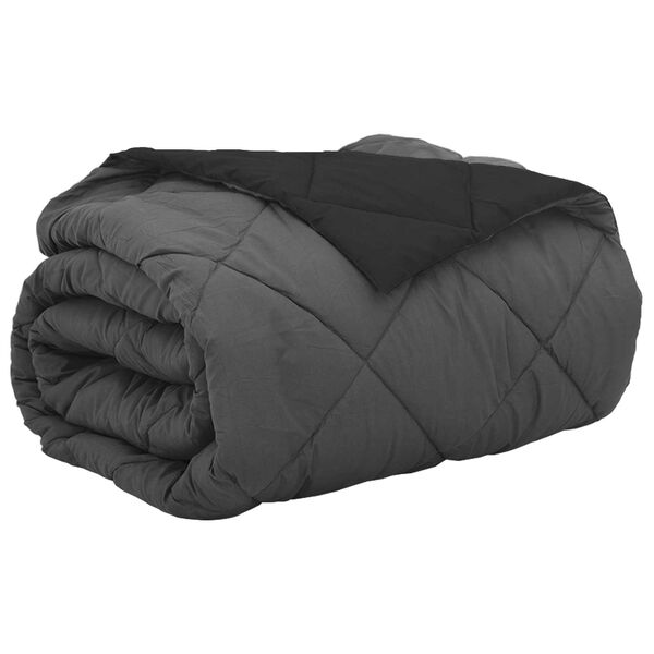 vidaXL Pilotă de vară Negru și antracit 220 x 260 cm Microfibră