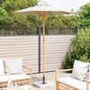 vidaXL Parasol de Grădină Alb crem &Oslash; 270 x 260 cm Bambus