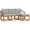 vidaXL Set de canapele de exterior 4 buc. Gri natural și deschis