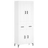 vidaXL Dulap &icirc;nalt, alb, 69,5x34x180 cm, lemn compozit