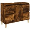 vidaXL Dulap de chiuvetă, stejar afumat, 80x33x60 cm, lemn prelucrat