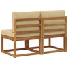vidaXL 2 Bucată Canapea Medie pentru Exterior Lemn Solid de Acacia