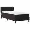 vidaXL Pat cu arcuri cu saltea cu headboard Negru 90 x 200 cm Catifea