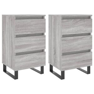 vidaXL Noptiere, 2 buc., gri sonoma, 40x35x69 cm, lemn compozit