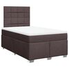 vidaXL Pat box spring cu saltea, maro &icirc;nchis, 120x200 cm, textil