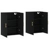 vidaXL Dulapuri cu montaj pe perete, 2 buc, negru, 69,5x34x90 cm