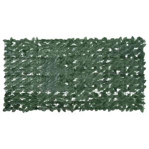 vidaXL Paravan de balcon, frunze verde &icirc;nchis, 200x100 cm
