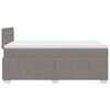 vidaXL Pat box spring cu saltea, taupe, 120x190 cm material textil