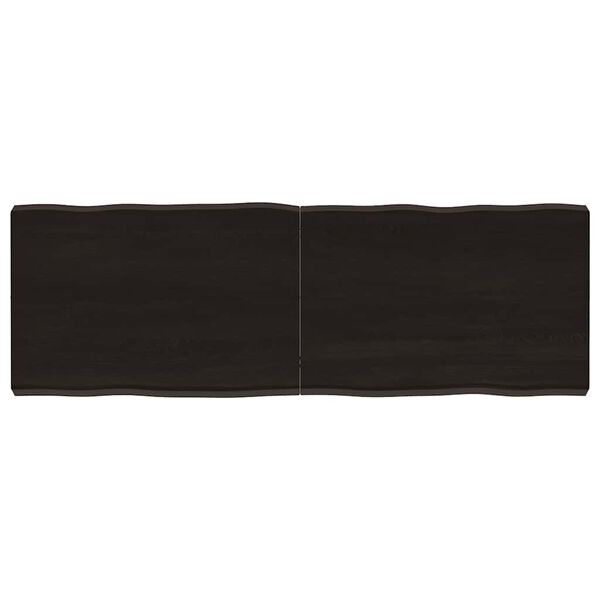 vidaXL Blat masă, 120x40x(2-6) cm, maro, lemn tratat contur organic
