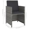 vidaXL Set mobilier de exterior cu perne, 6 piese, gri, poliratan