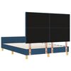 vidaXL Cadru de pat cu headboard albastru 160 x 200 cm țesătură
