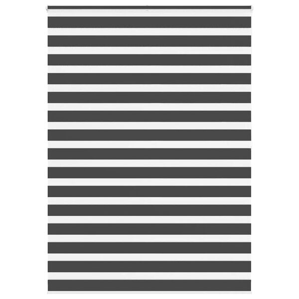 vidaXL Jaluzea tip zebra neagră lățime țesătură 155,9 cm poliester