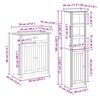 vidaXL Set mobilier baie BODO, 4 piese, alb, lemn masiv de pin