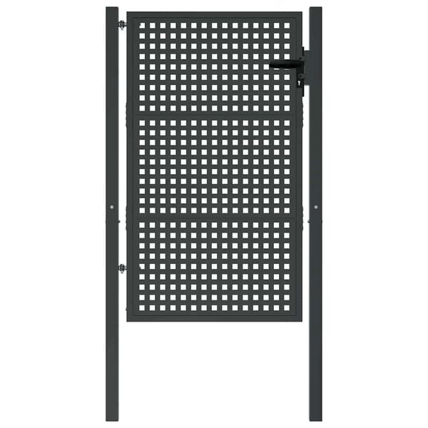 vidaXL Poartă de grădină antracit 100x150 cm oțel