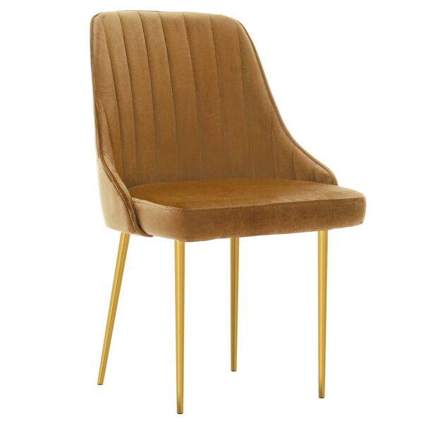 vidaXL Scaune de sufragerie, 6 buc., maro, catifea