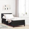 vidaXL Pat cu arcuri cu saltea cu headboard Negru 200 x 100 cm Catifea