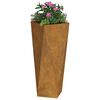 vidaXL Jardinieră 2 pcs Ruginit 30 x 30 x 75 cm
