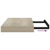 vidaXL Raft de perete suspendat, stejar, 40x23x3,8 cm, MDF