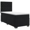 vidaXL Pat boxspring cu saltea cu headboard Negru 80 x 200 cm Catifea